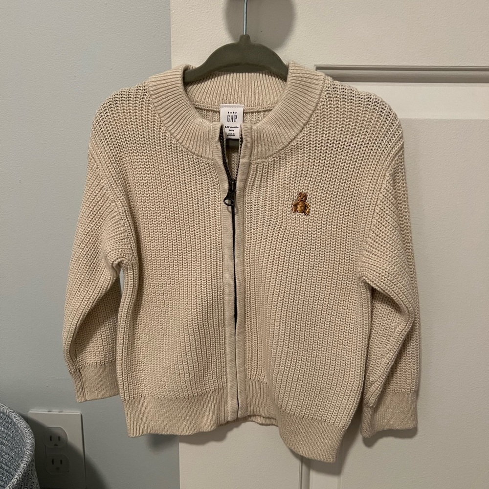GAP Cream Kids Sweater with Bear Patch